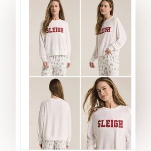Z Supply White and Red Sweatshirt